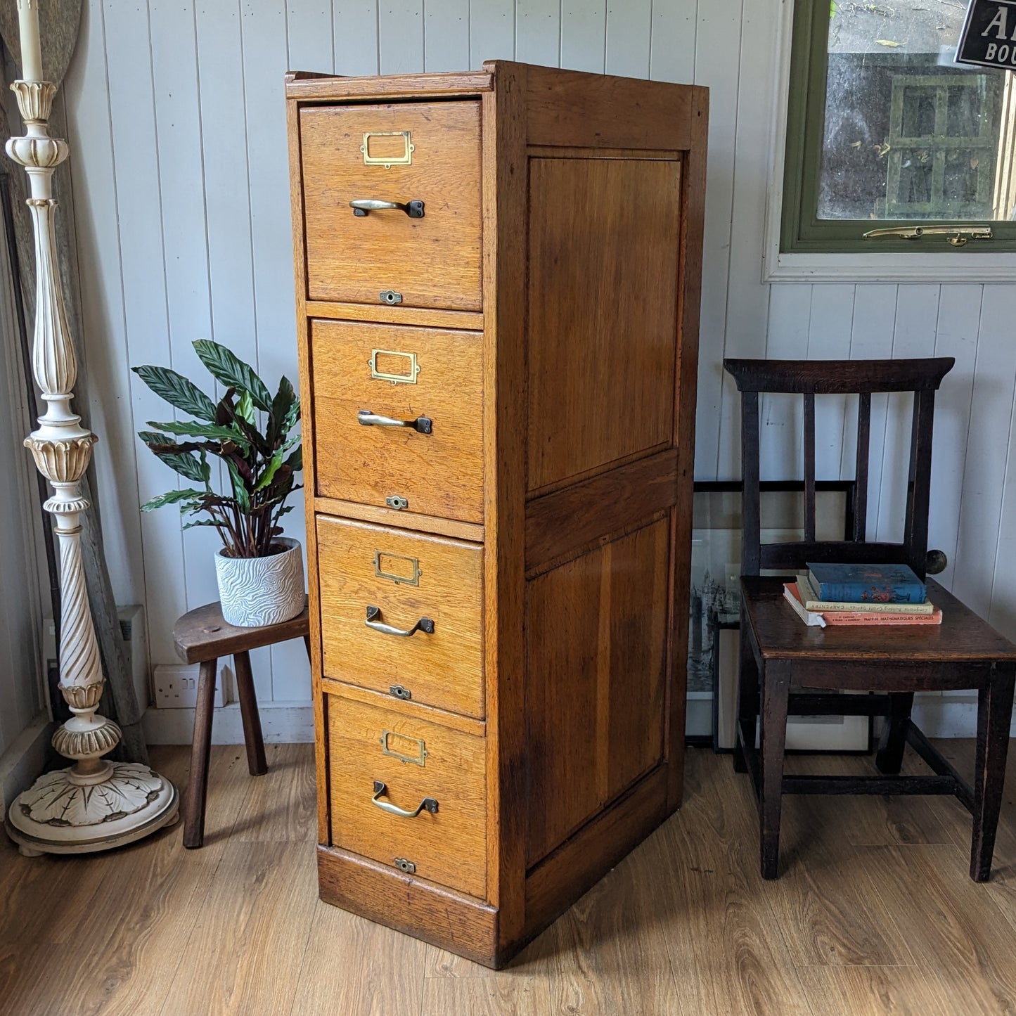 Antique Oak Filing Cabinet