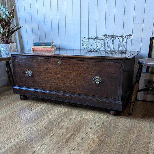 Antique Oak Storage Bench