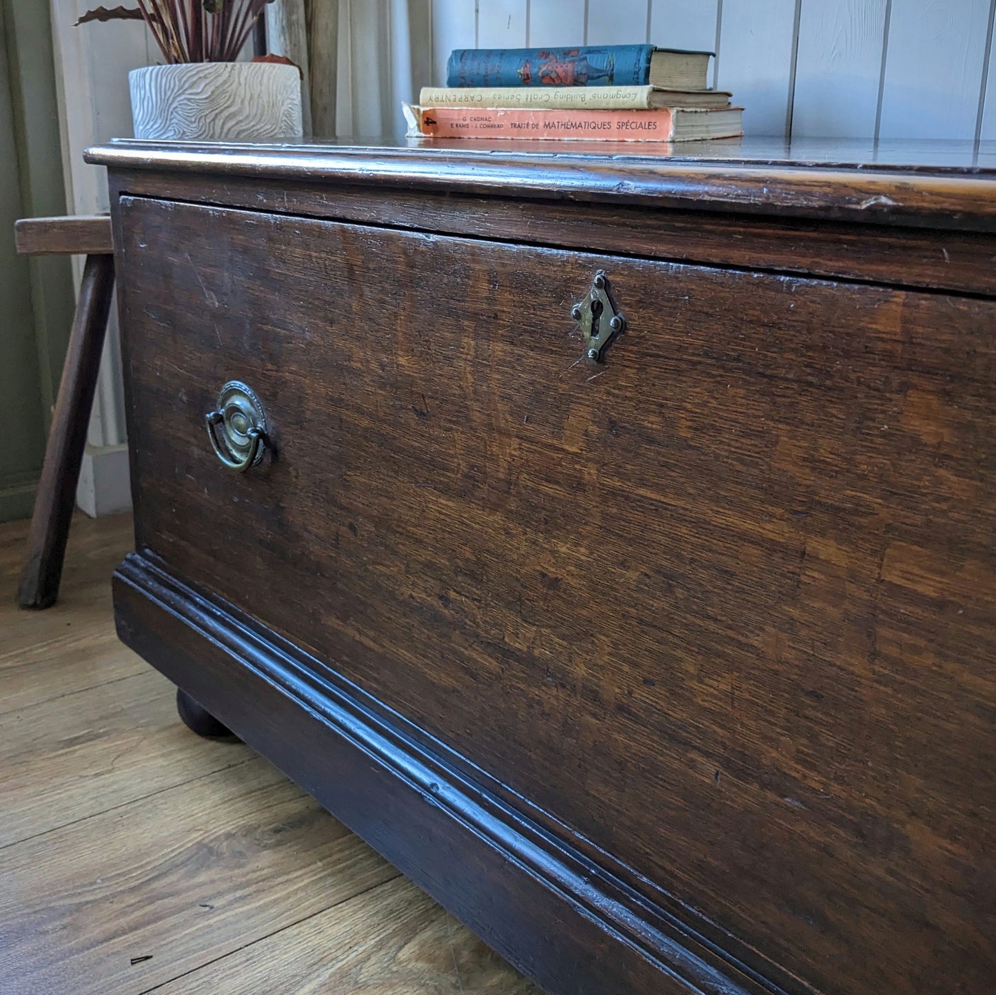 Antique Oak Storage Bench