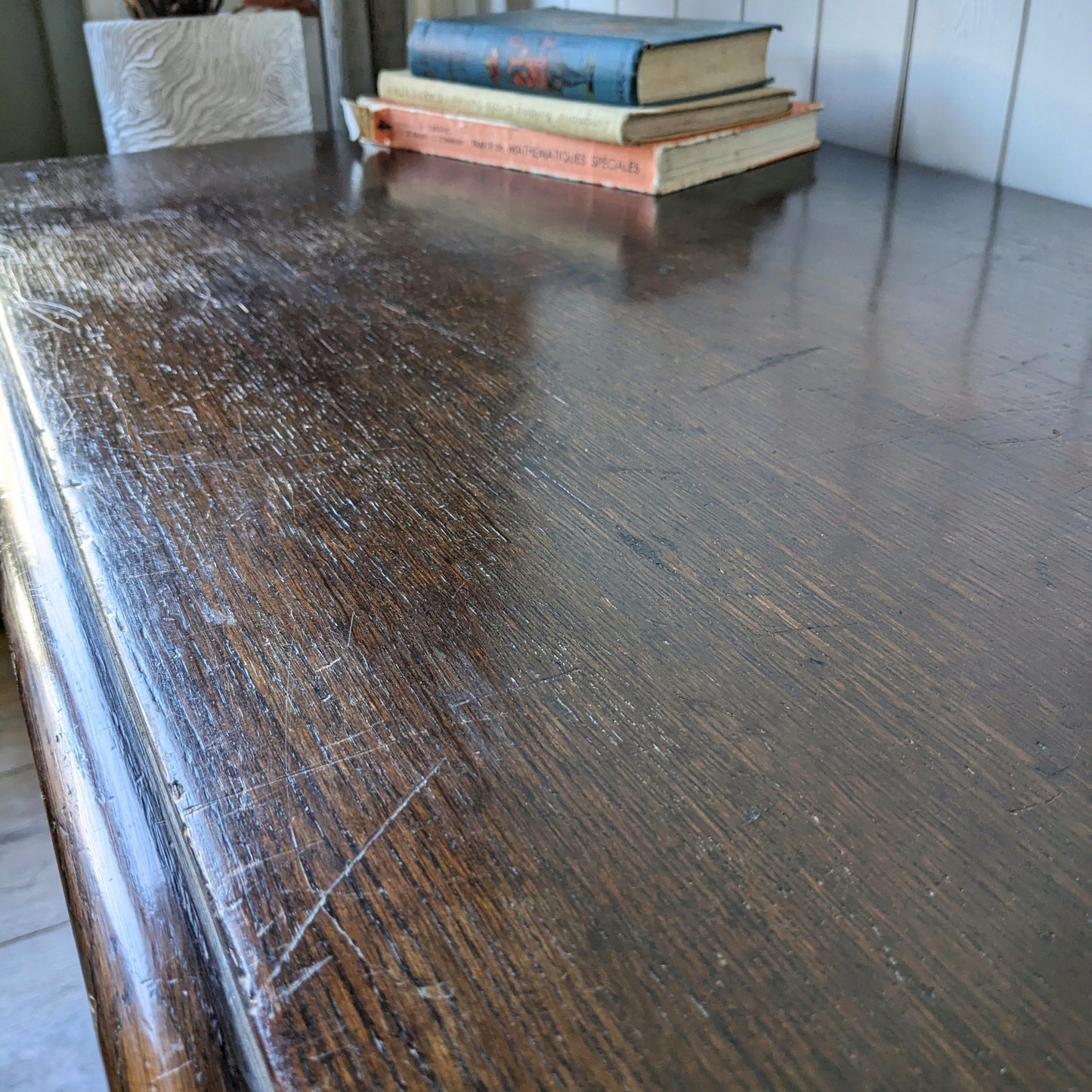 Antique Oak Storage Bench