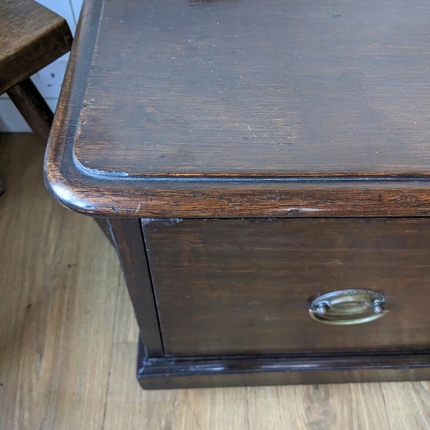 Antique Oak Storage Bench