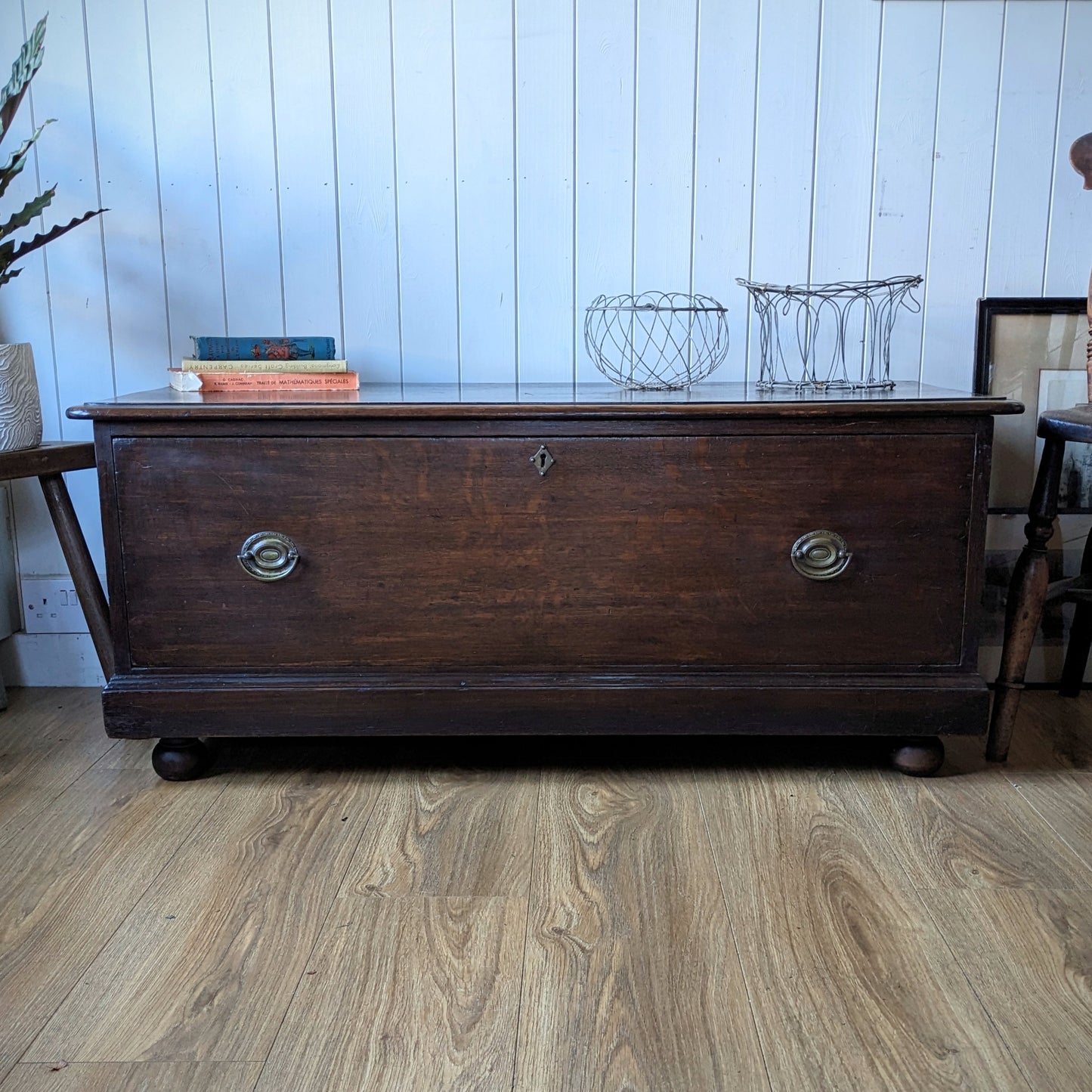 Antique Oak Storage Bench