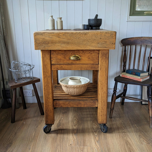 Vintage Butchers Block Kitchen Island