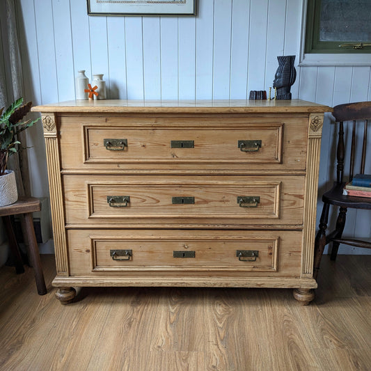 Antique Dutch Pine Chest of Drawers