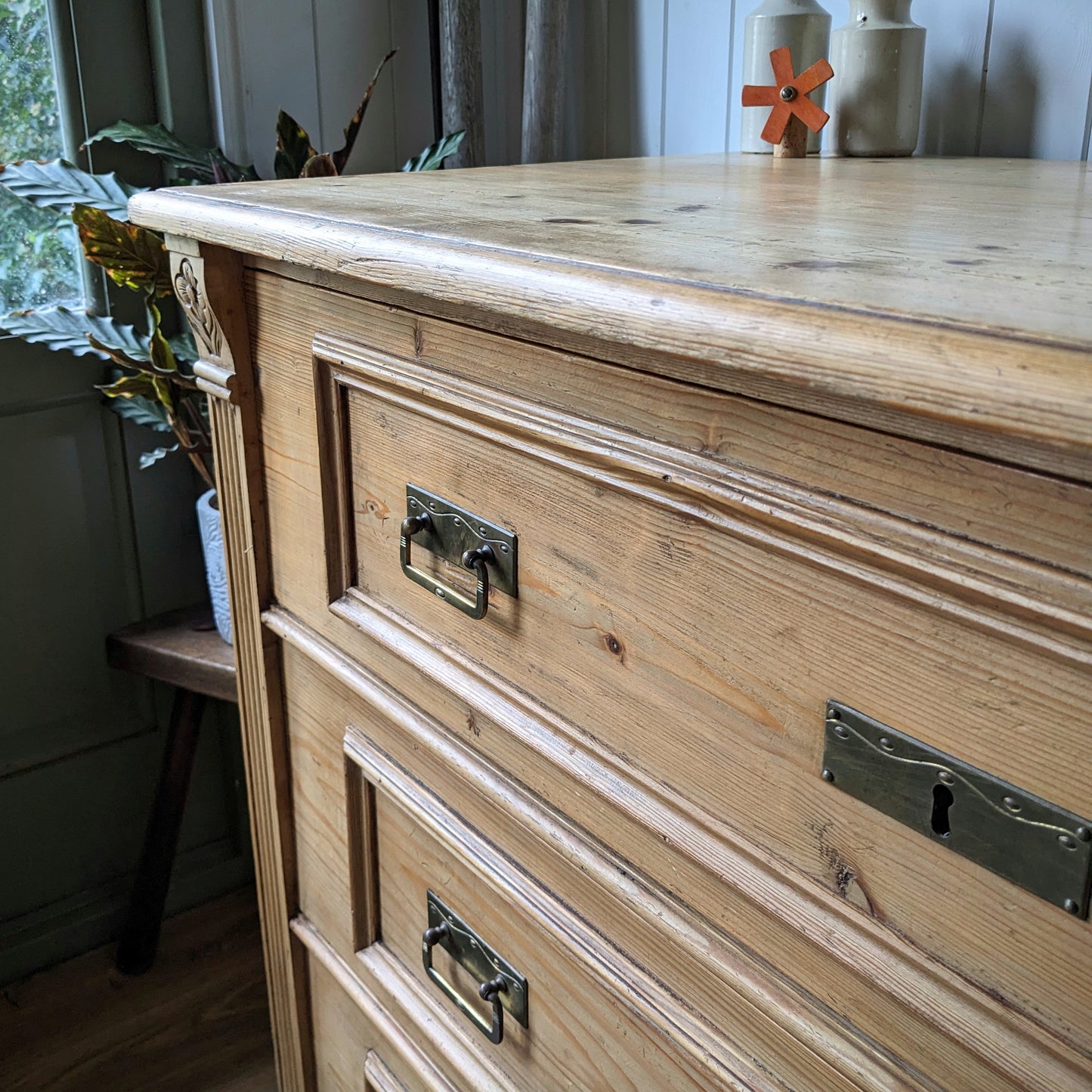 Antique Dutch Pine Chest of Drawers