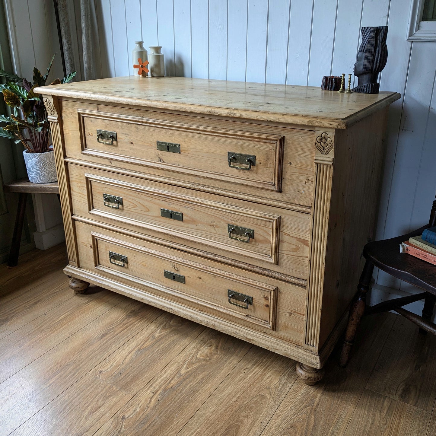 Antique Dutch Pine Chest of Drawers