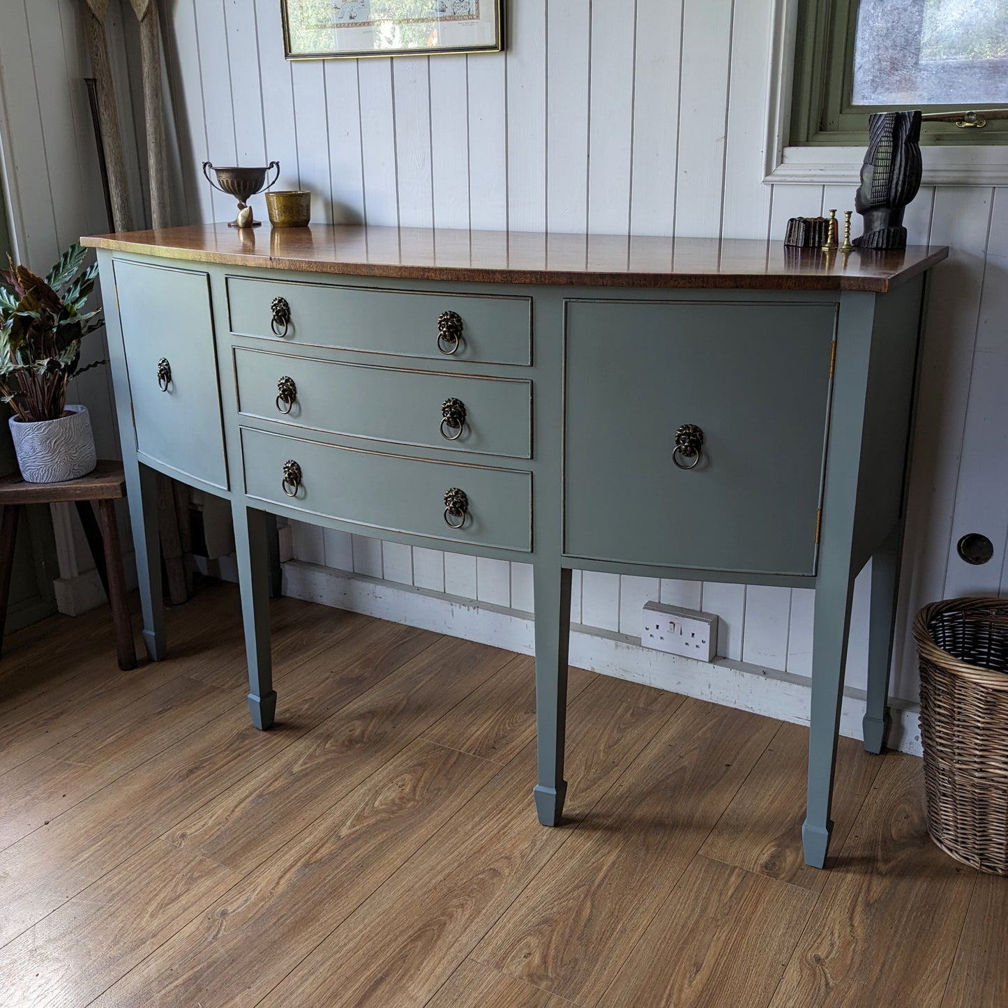 Vintage Bow Fronted Sideboard