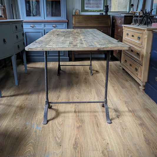 Large Antique Trestle Table