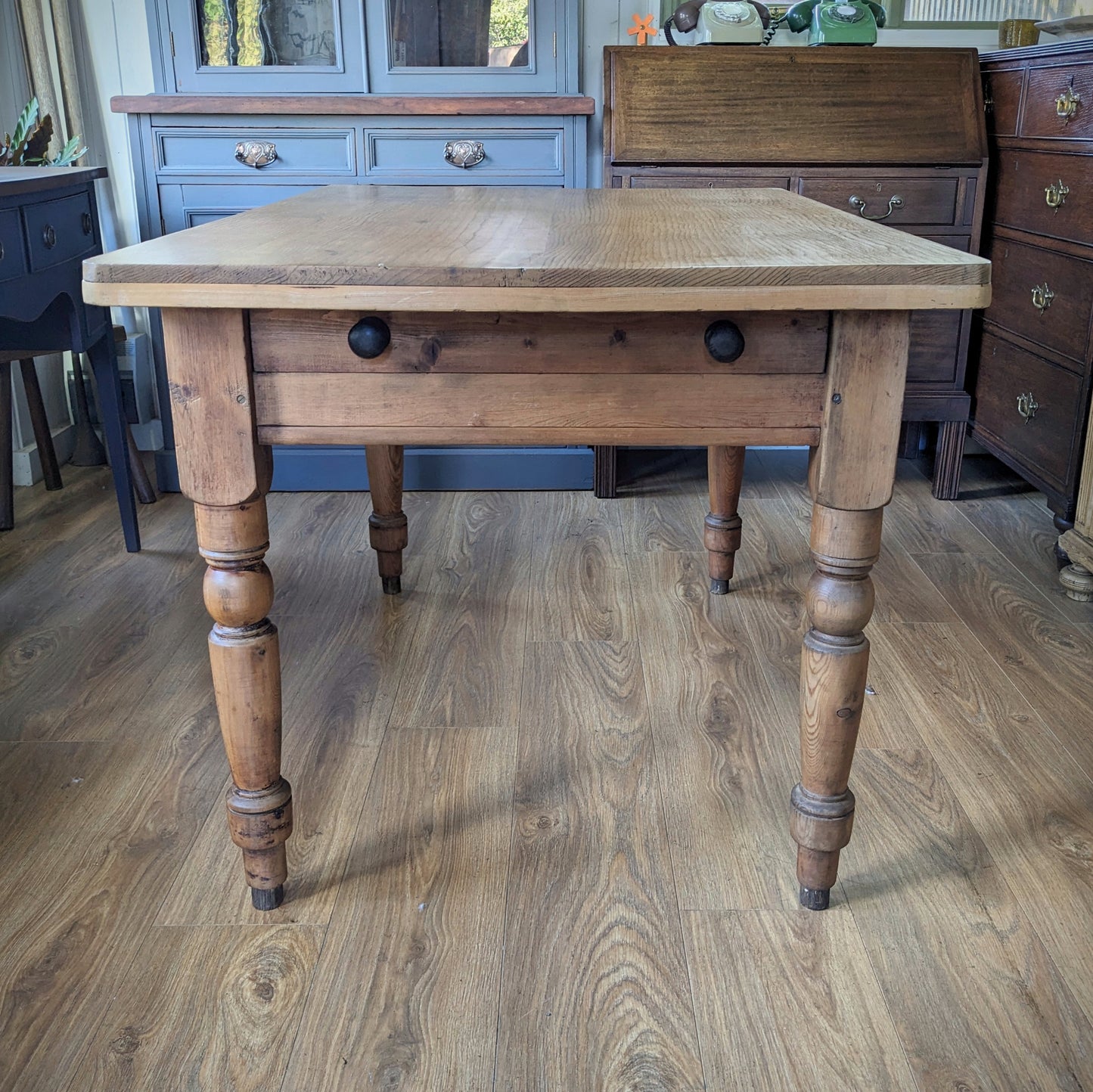 Victorian Pine Farmhouse Kitchen Table