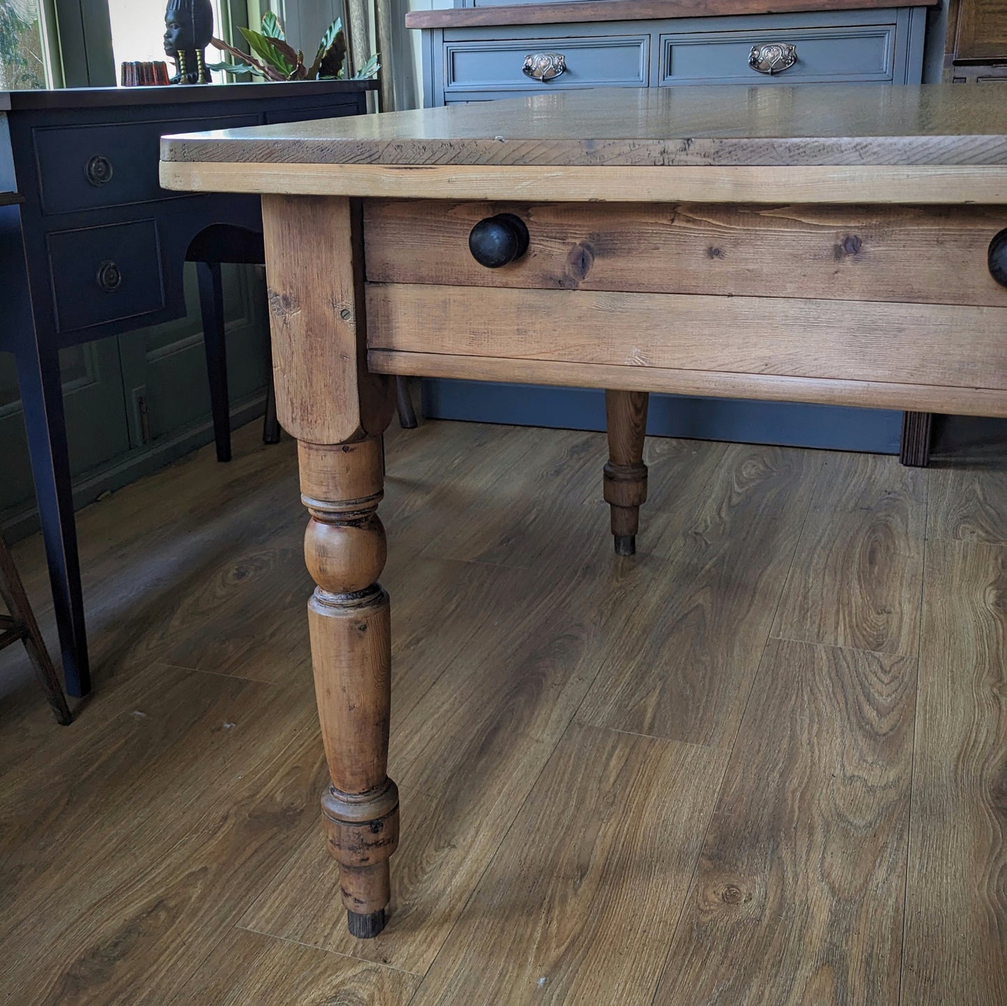 Victorian Pine Farmhouse Kitchen Table