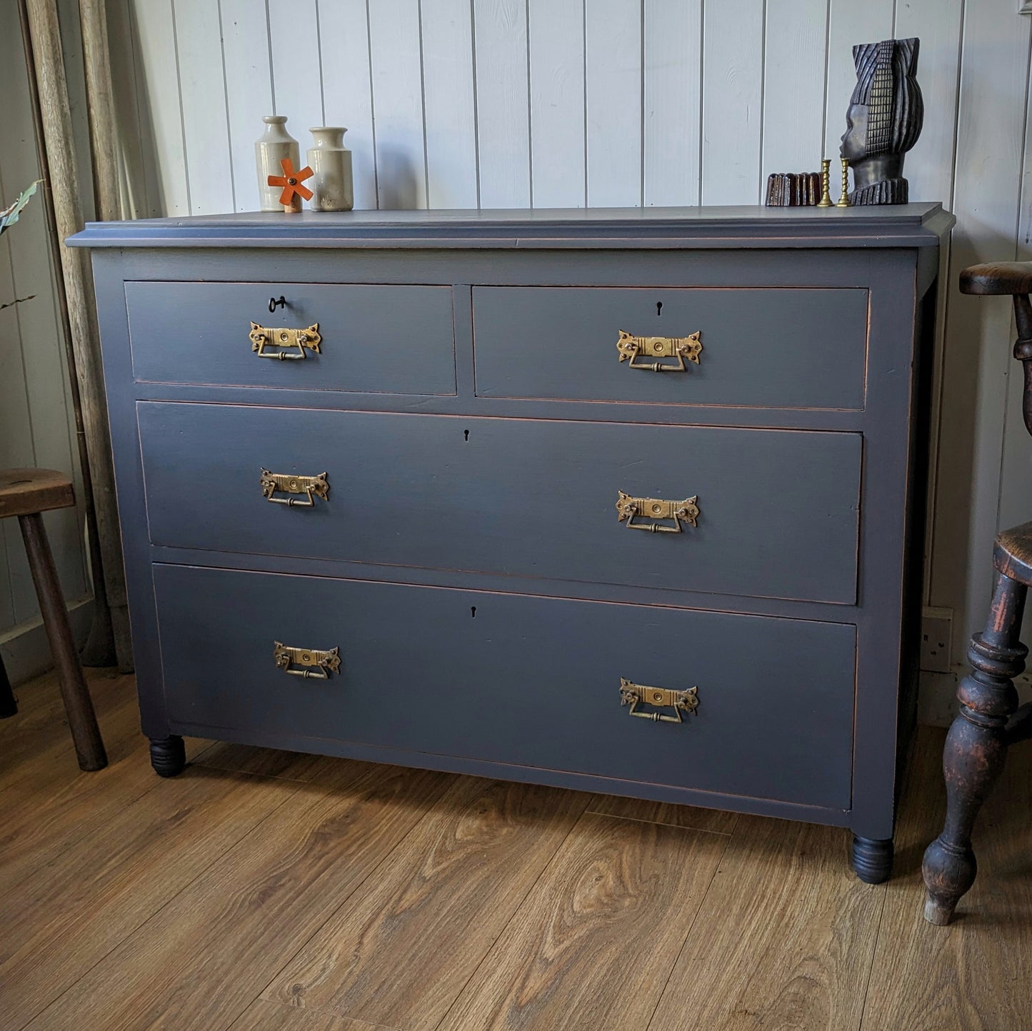 Painted Antique Chest of Drawers