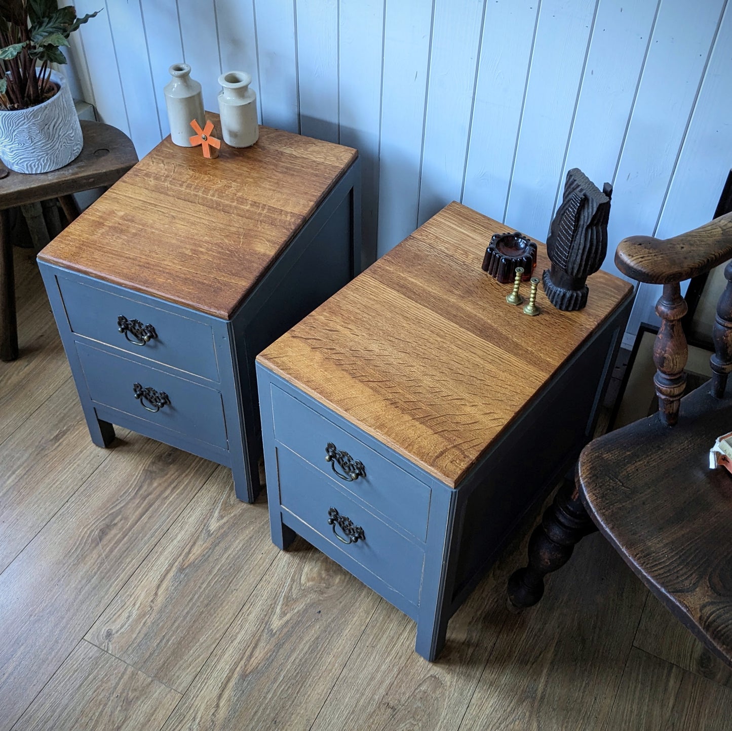 Painted Oak Bedside Tables