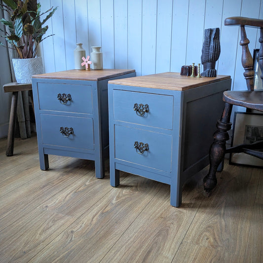 Painted Oak Bedside Tables