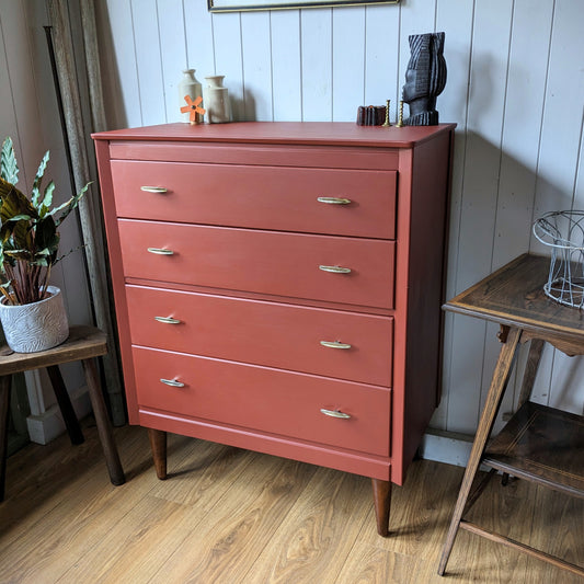Painted Mid Century Chest of Drawers