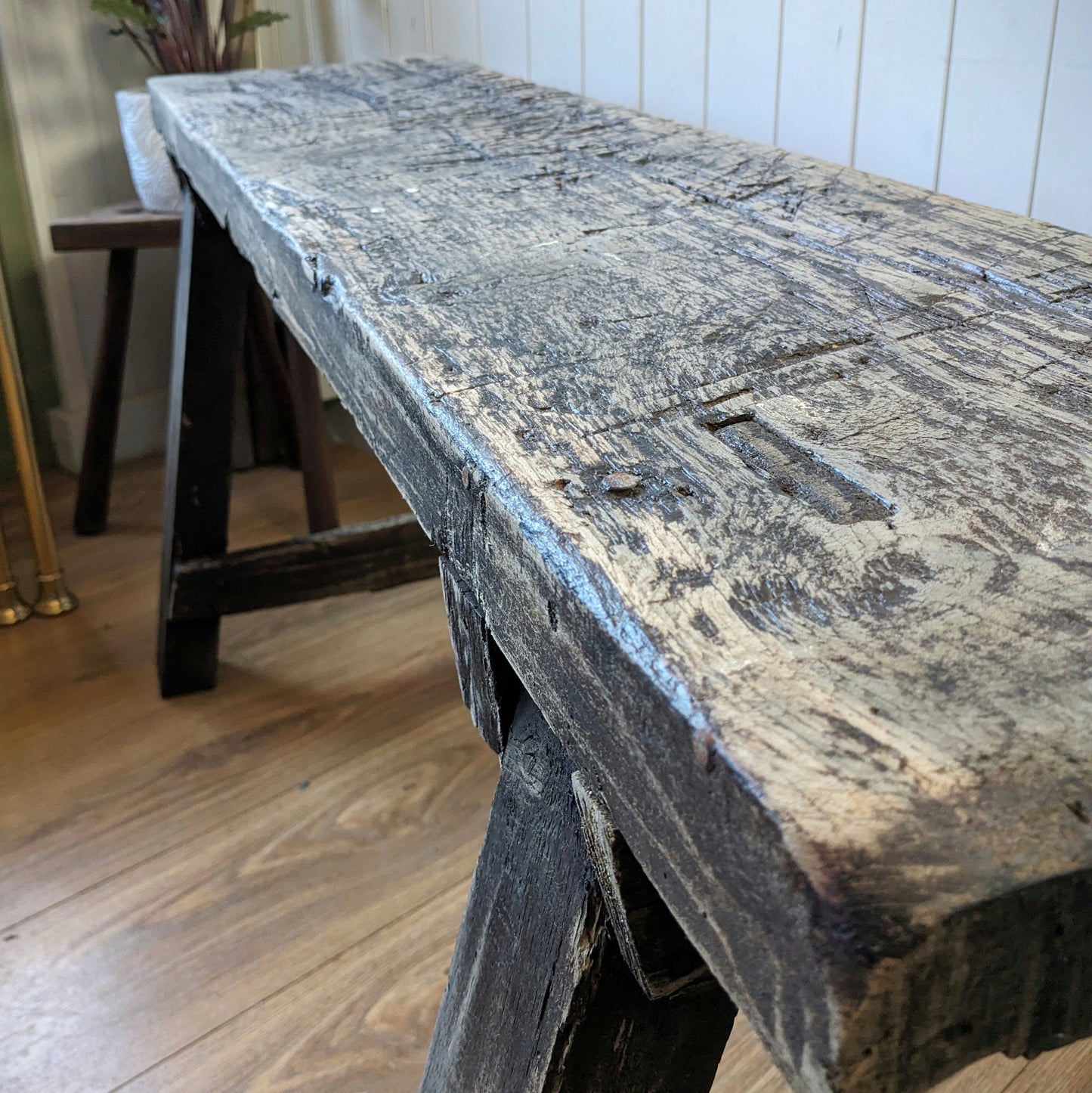 Rustic French Antique Bench