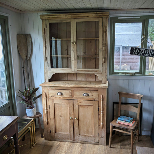 Victorian Pine Glazed Dresser