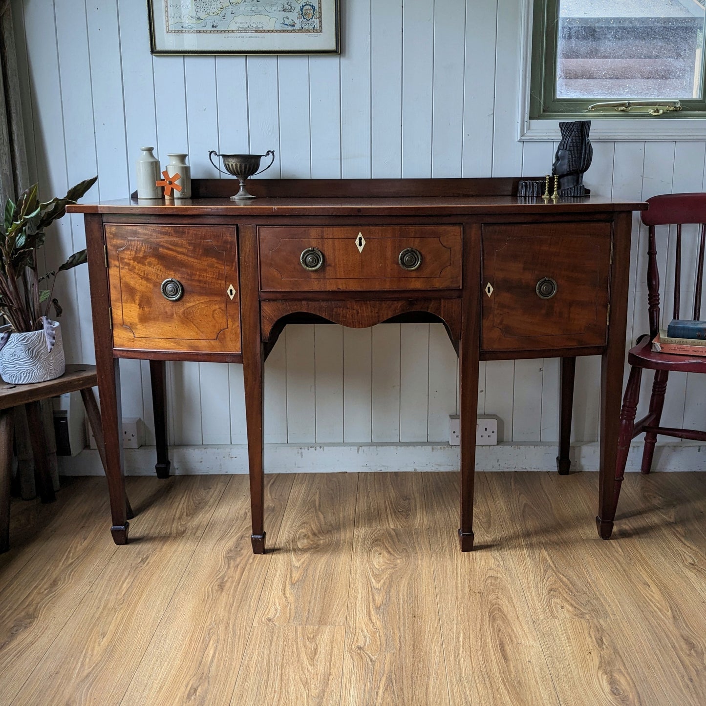 Antique Bow Front Sideboard