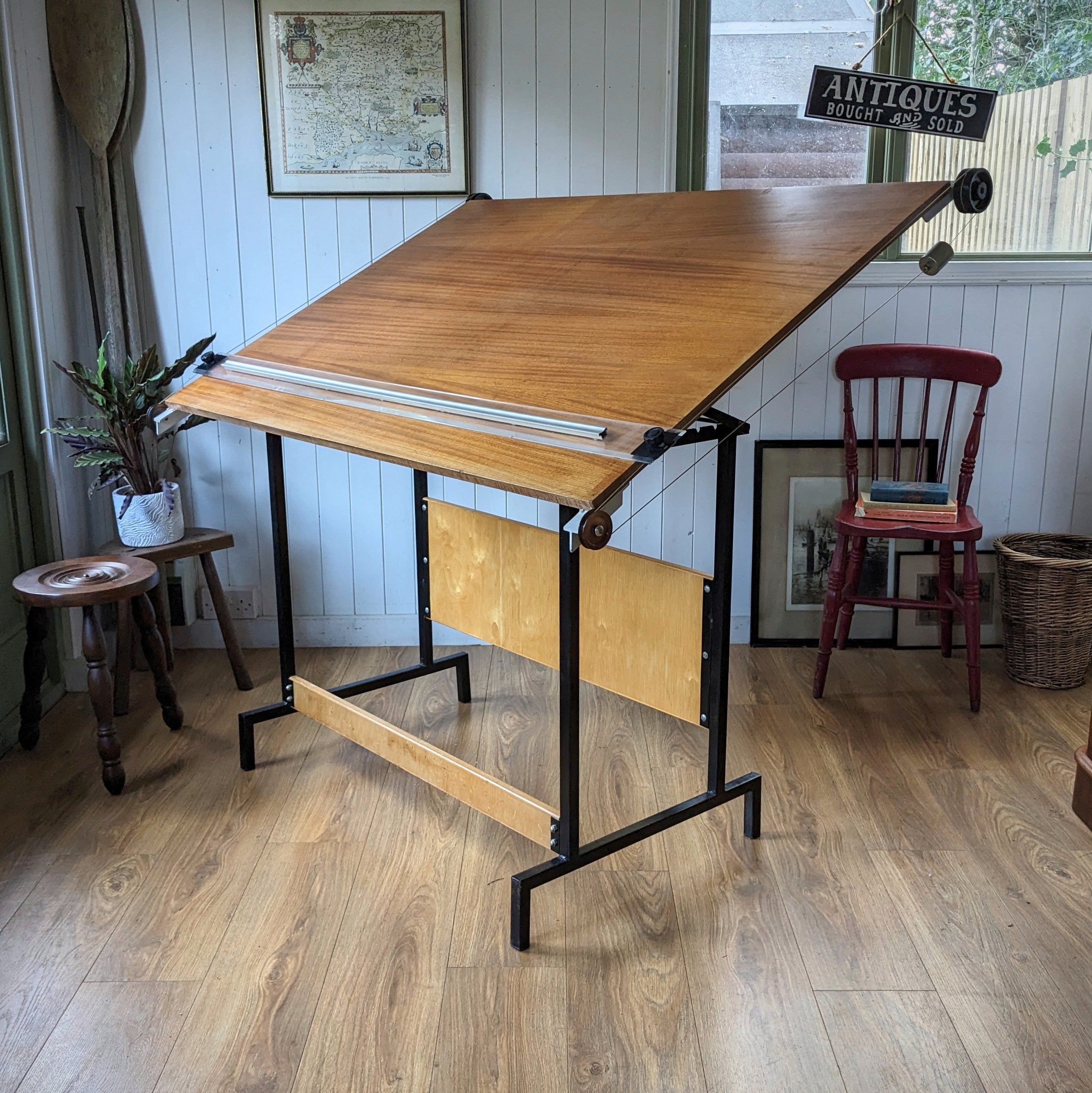 Window Draw Board Mid Century Architects Drawing Board – Henry Paints Furniture