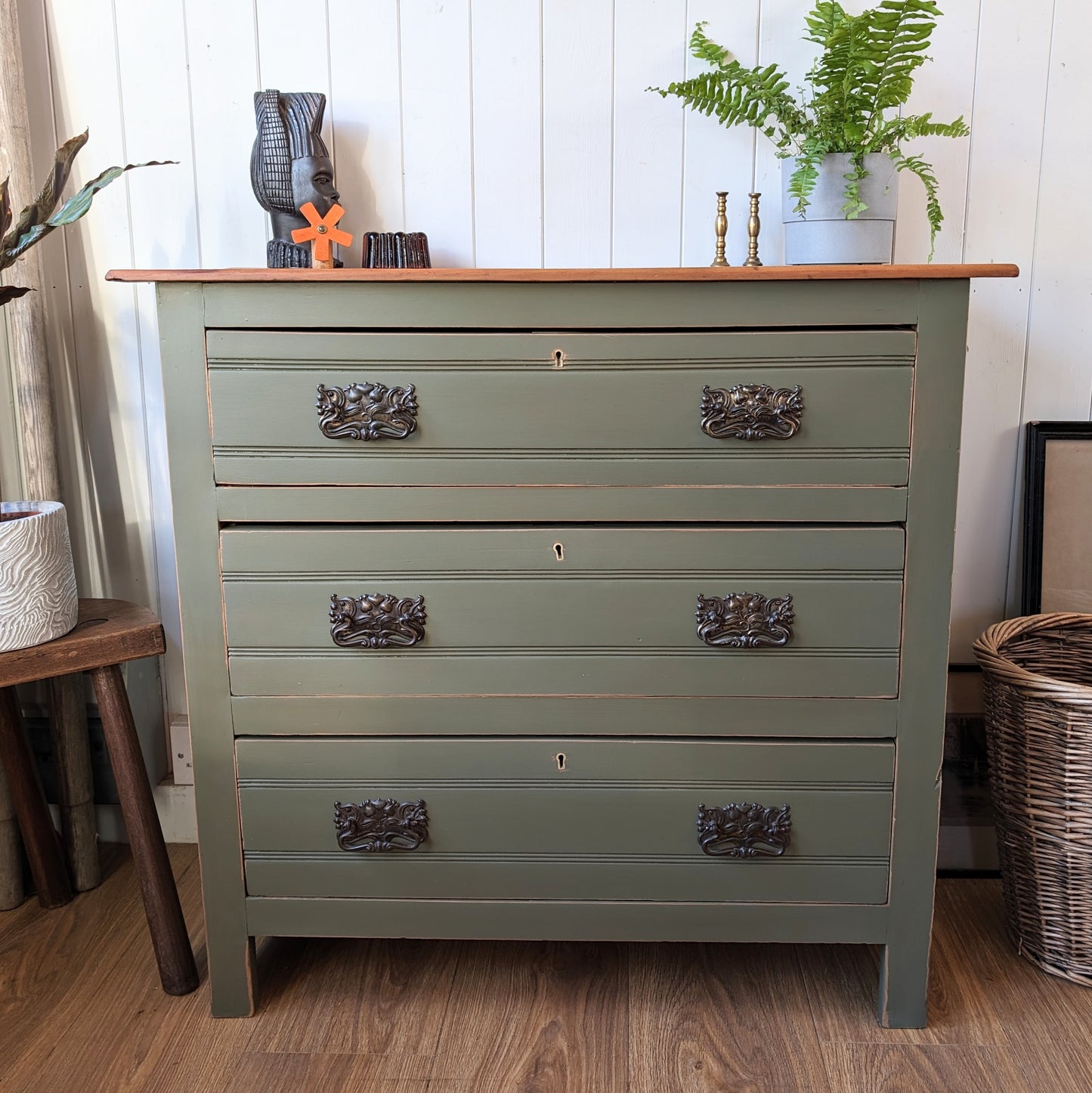 Small Antique Painted Chest of Drawers