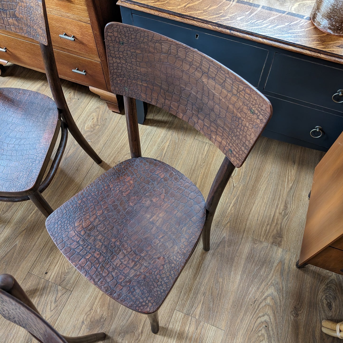 Antique "Moc Croc" Bentwood Chairs