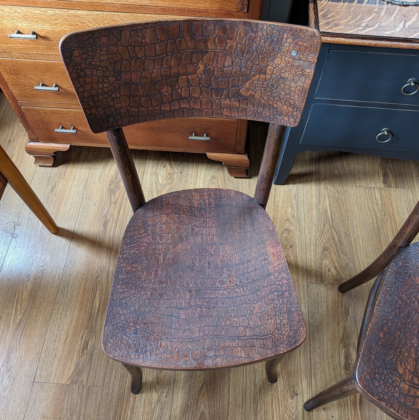 Antique "Moc Croc" Bentwood Chairs