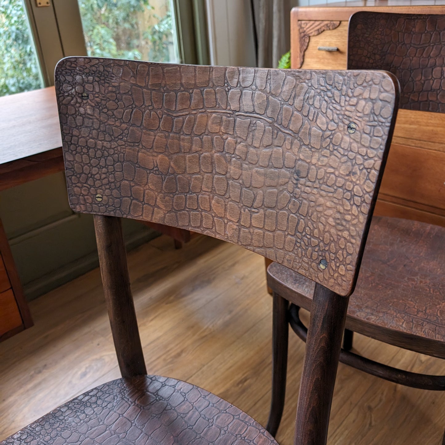 Antique "Moc Croc" Bentwood Chairs