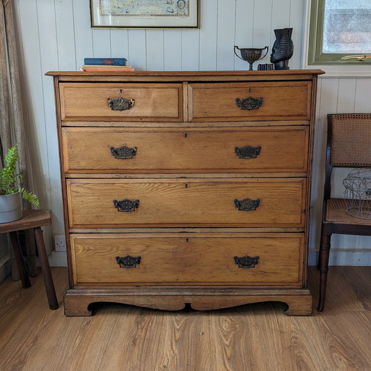 Solid Ash Antique Chest of Drawers