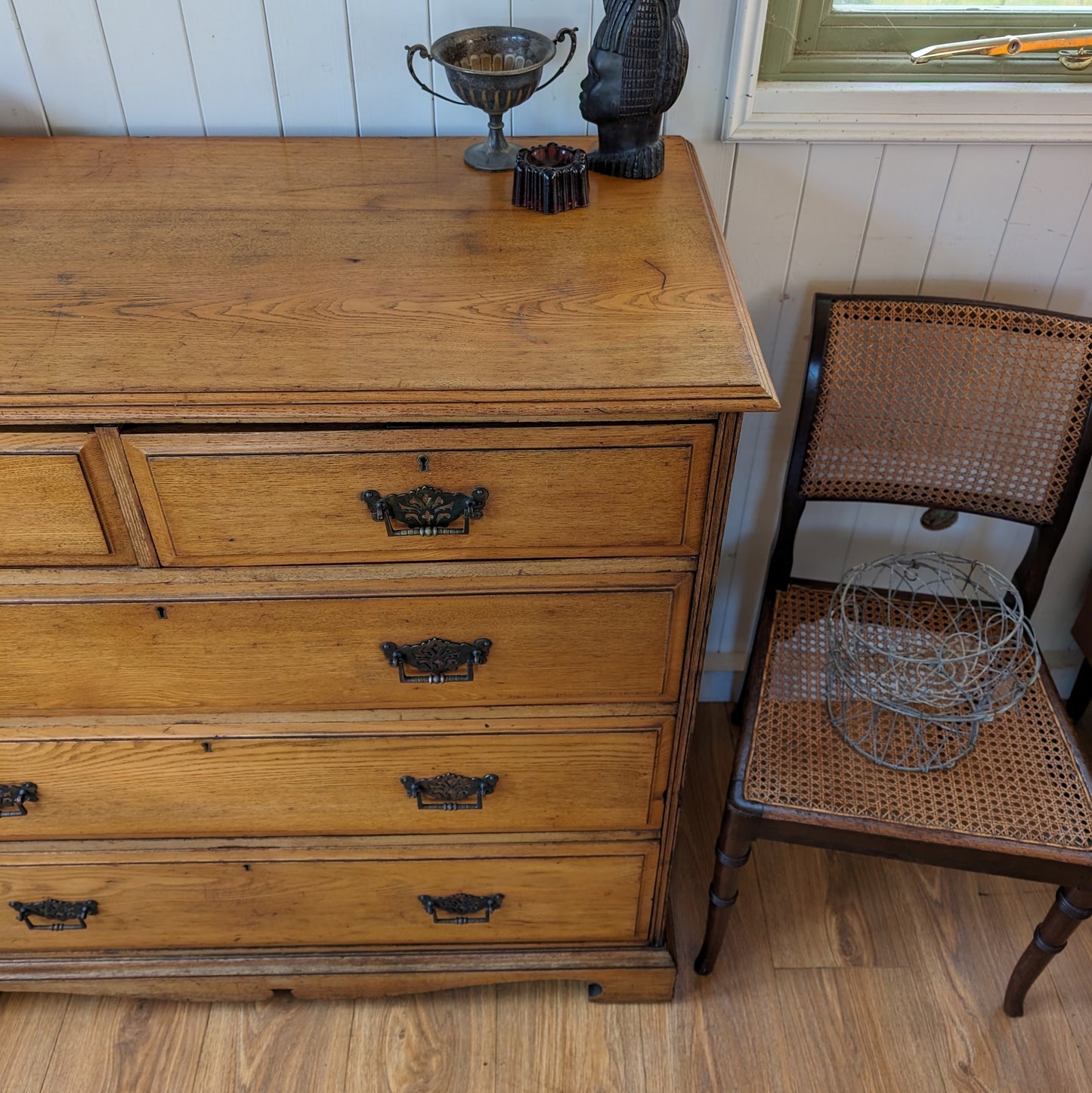 Solid Ash Antique Chest of Drawers