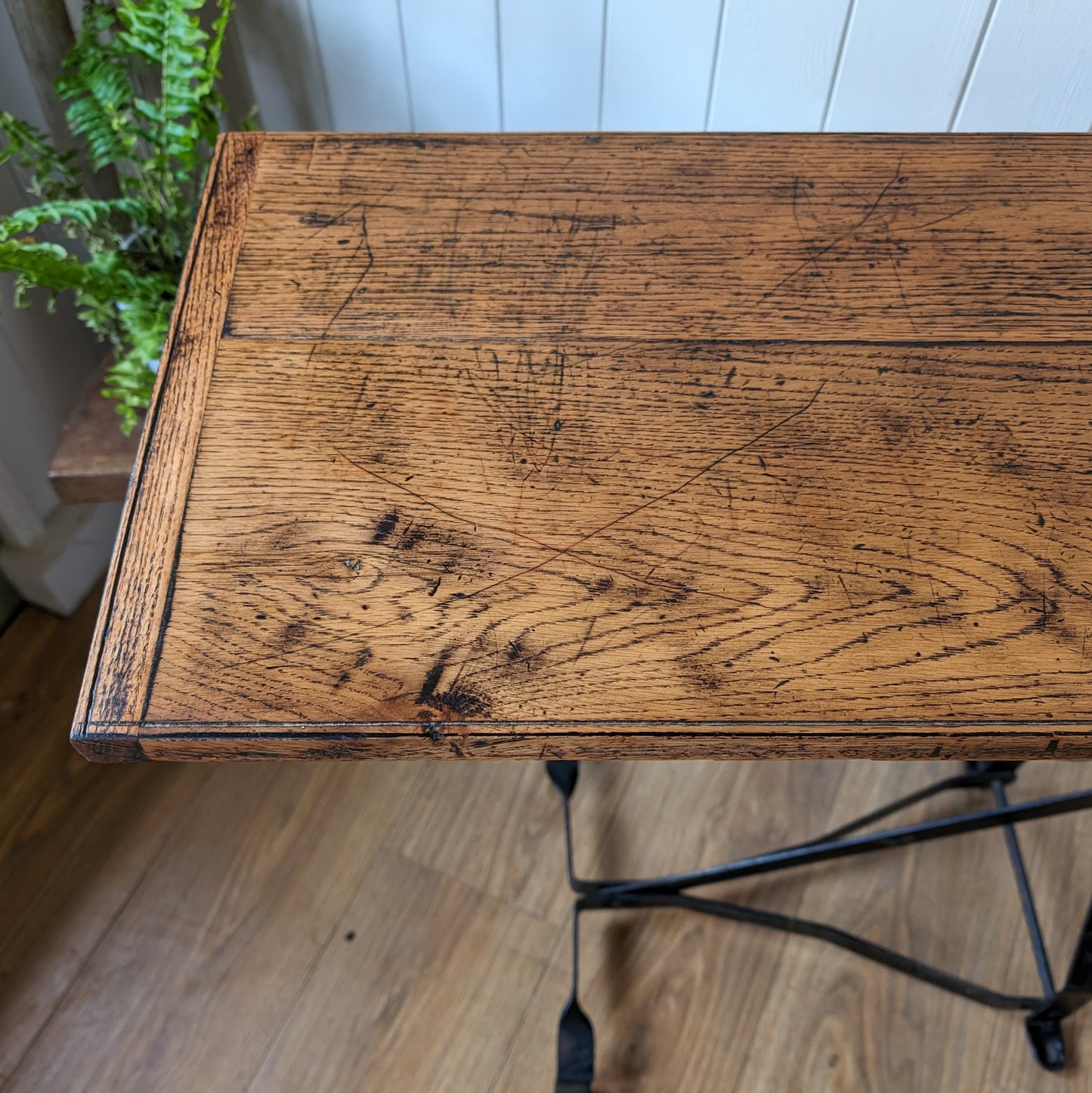 Antique Height Adjustable Side Table
