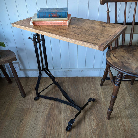 Antique Height Adjustable Side Table