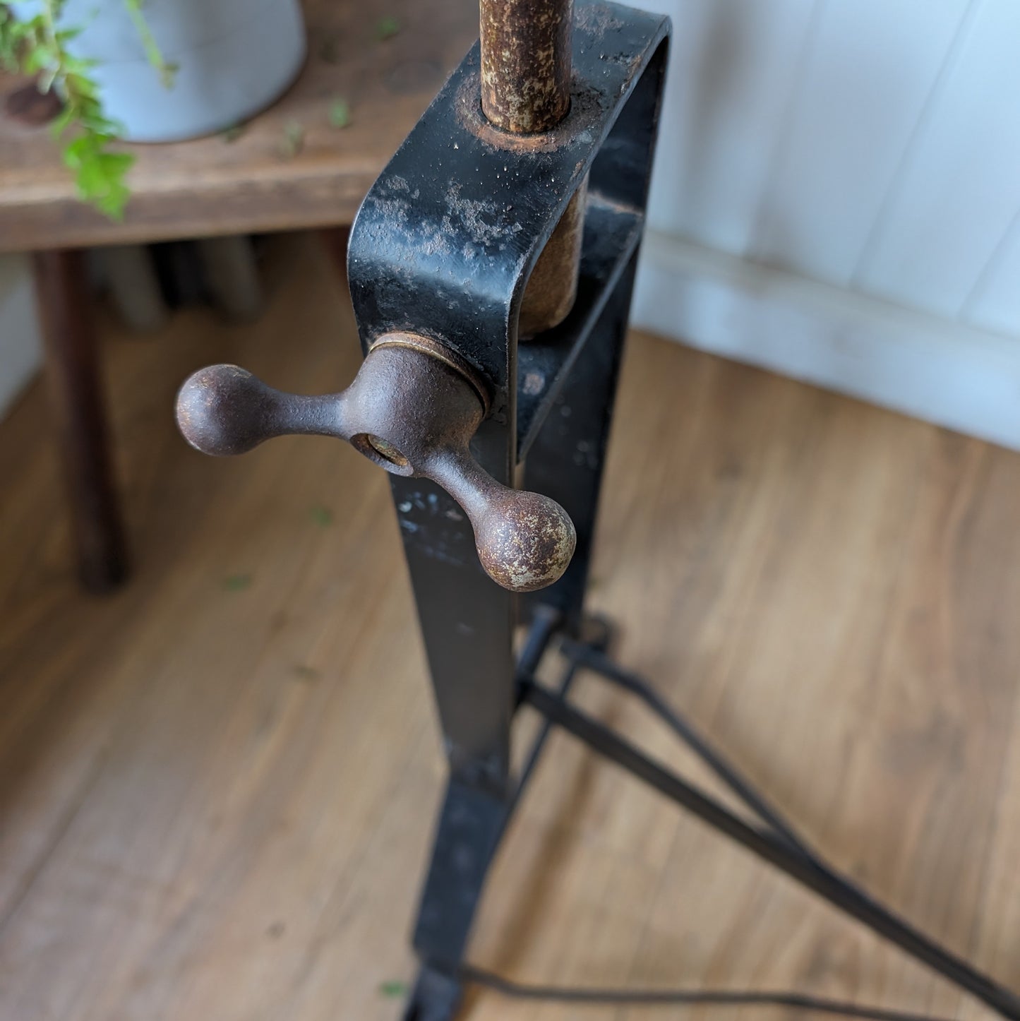 Antique Height Adjustable Side Table