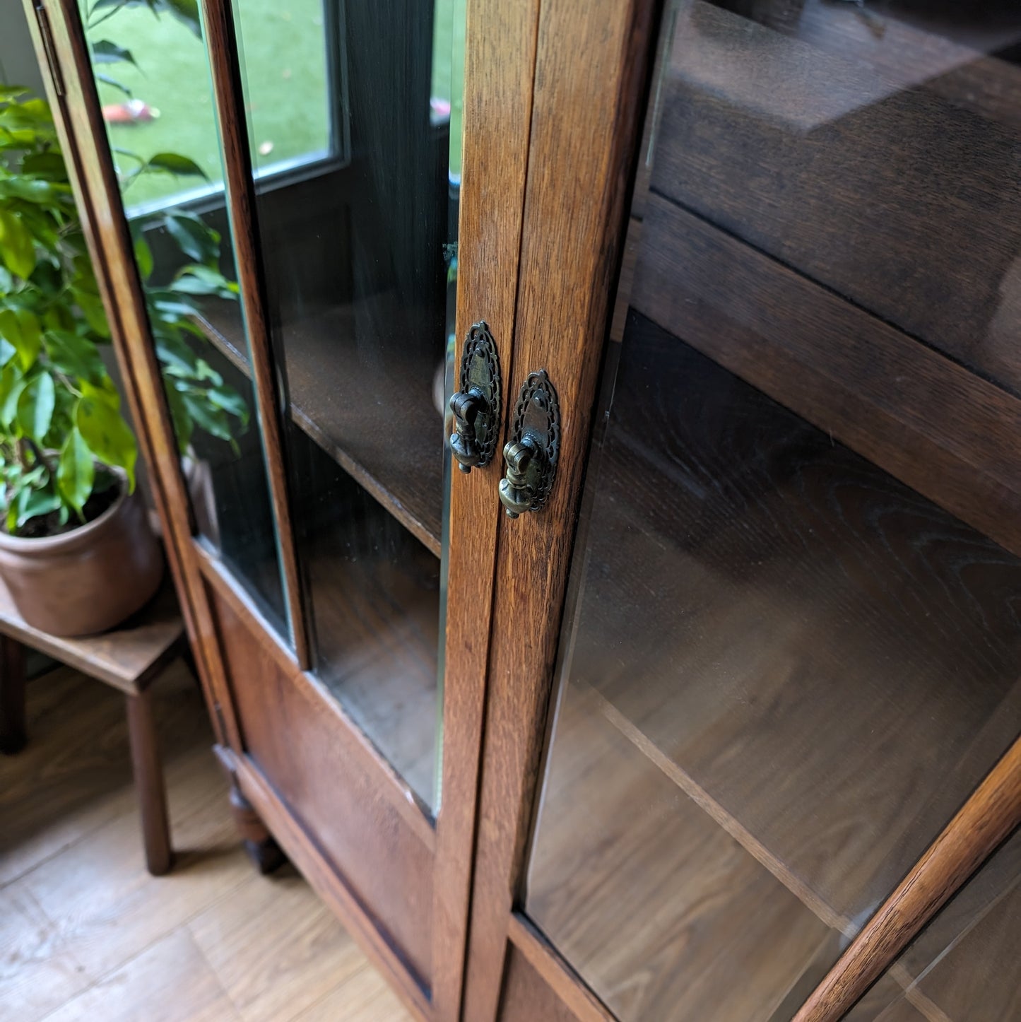 Antique Glazed Oak Bookcase