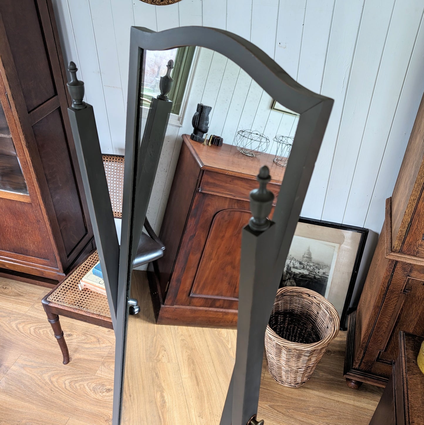 Painted Cheval Mirror
