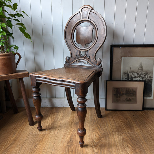 Antique Shield Back Hall Chair