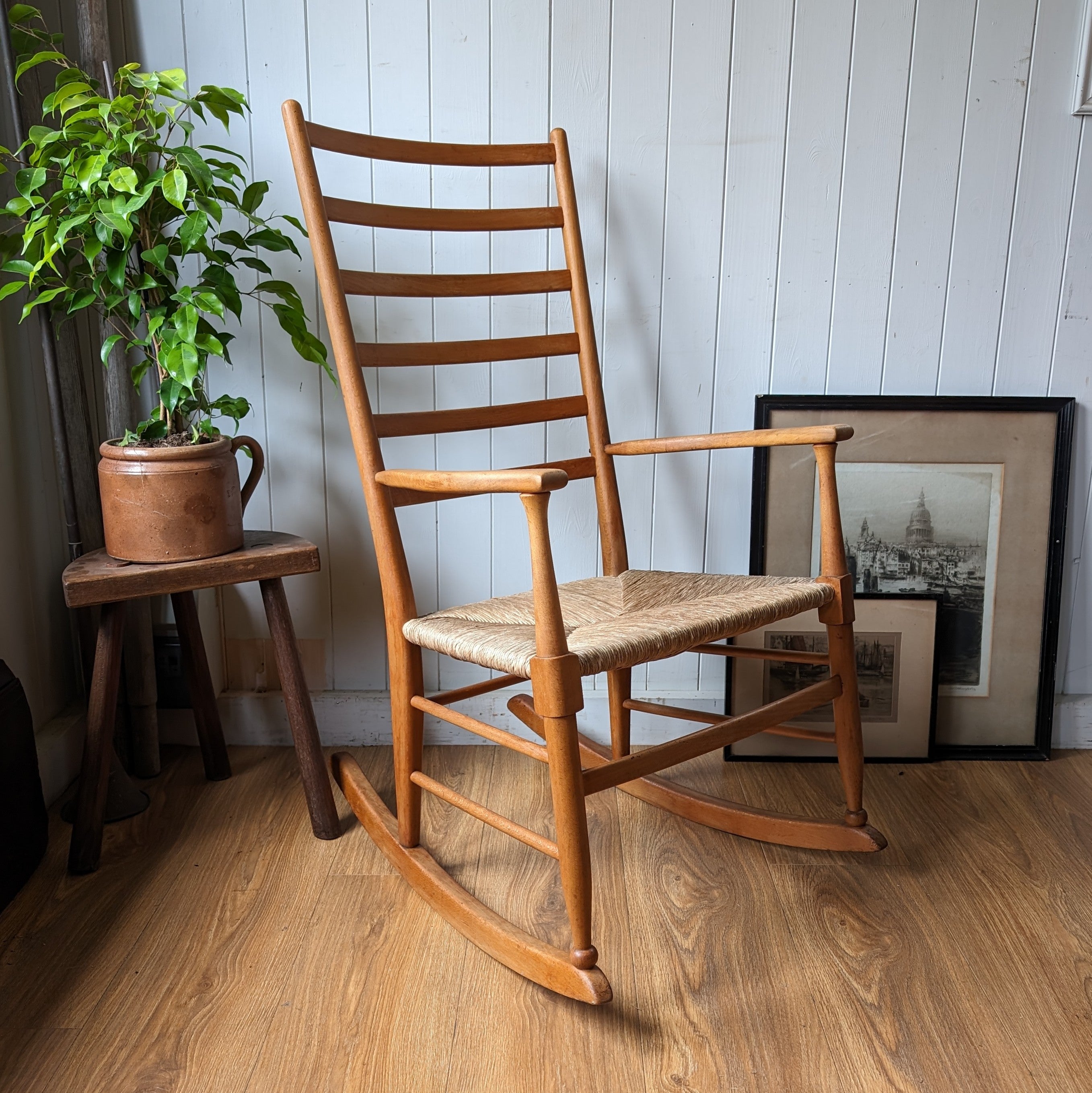 Middle Age Rocking Chair Mid Century Rocking Chair – Henry Paints Furniture