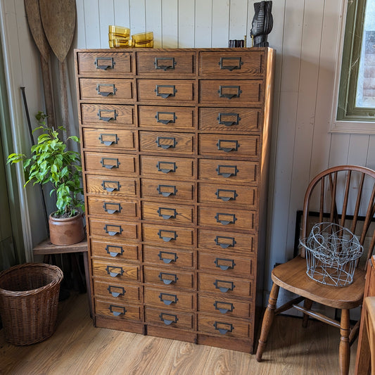 Antique Bank of Drawers