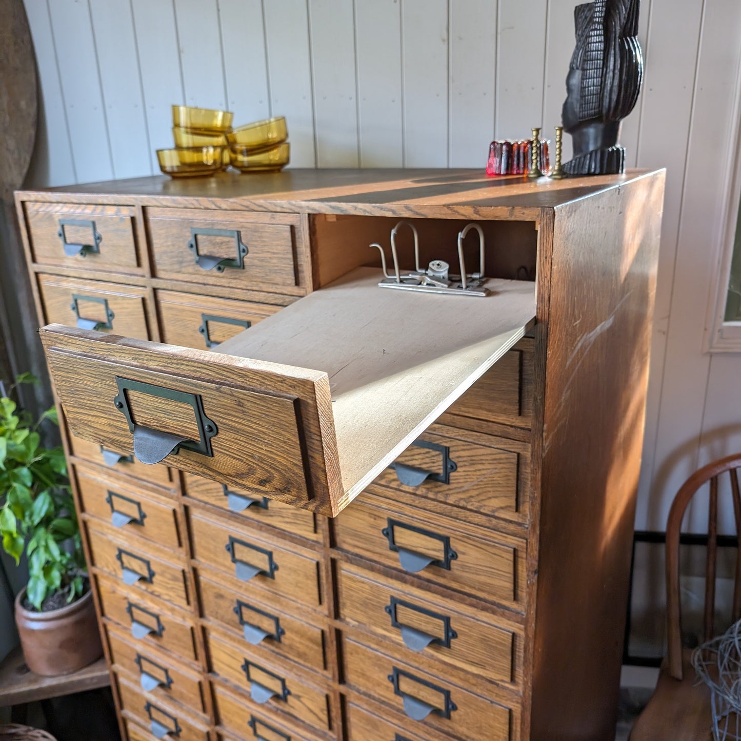 Antique Bank of Drawers