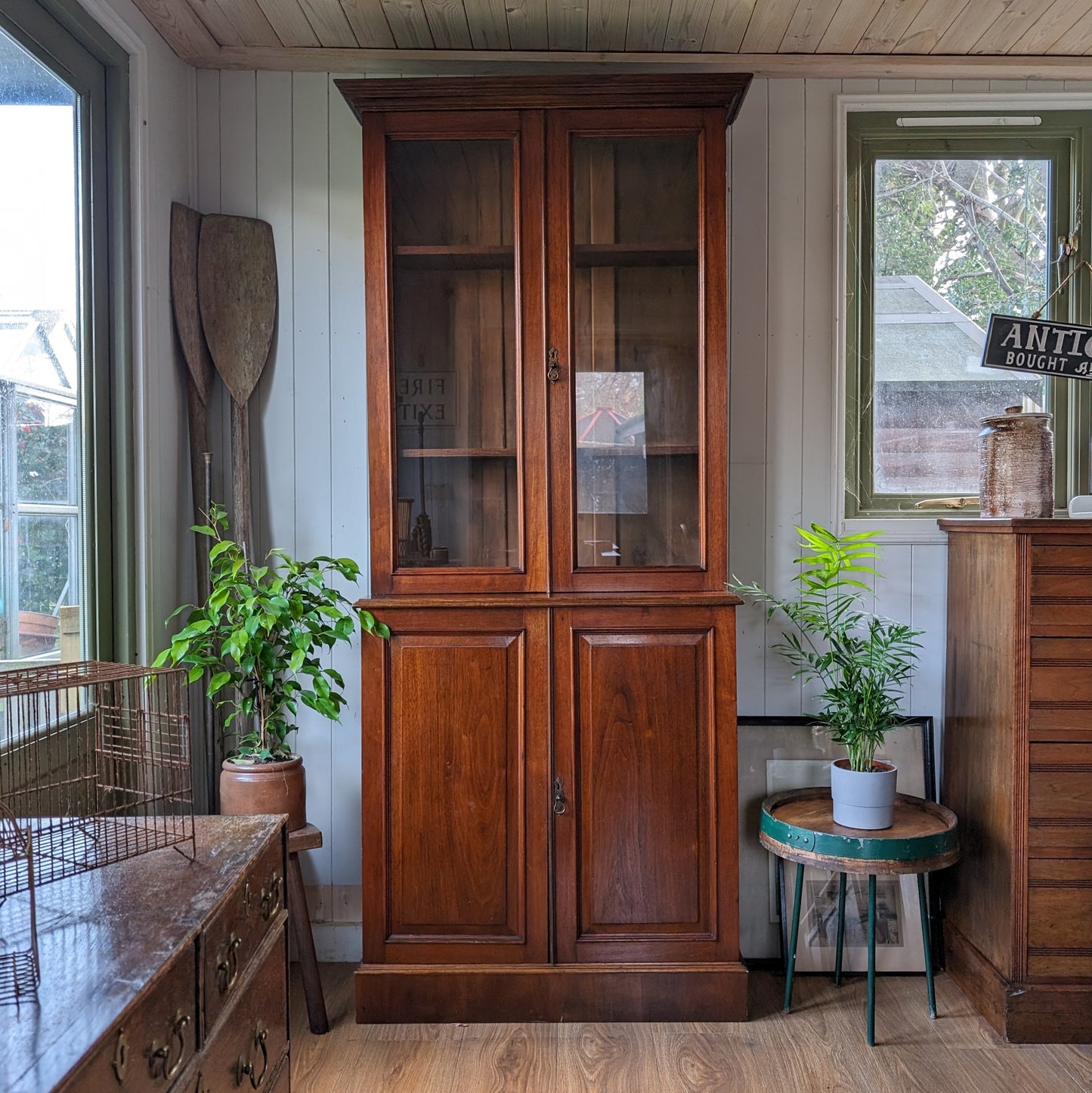 Antique Glazed Bookcase