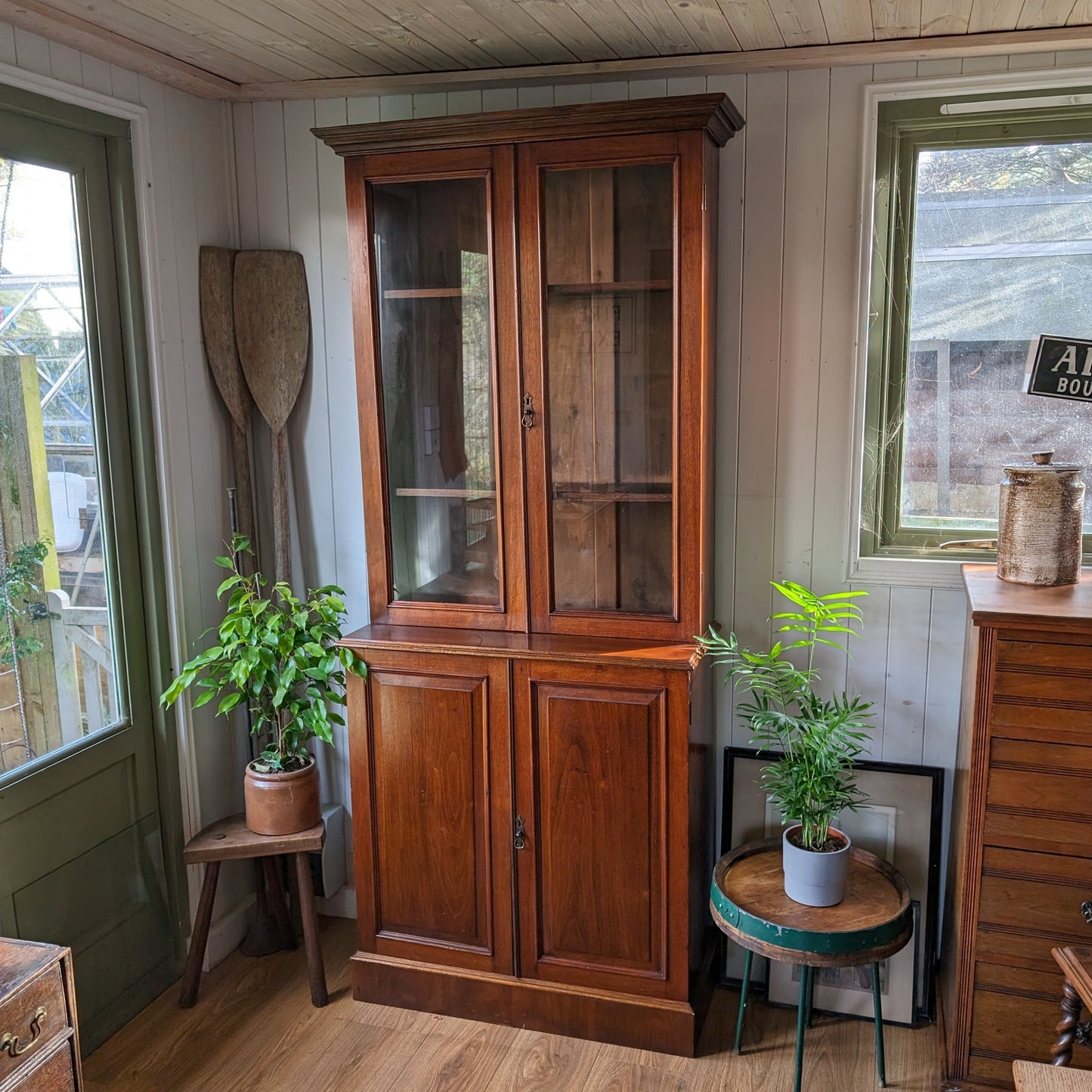 Antique Glazed Bookcase