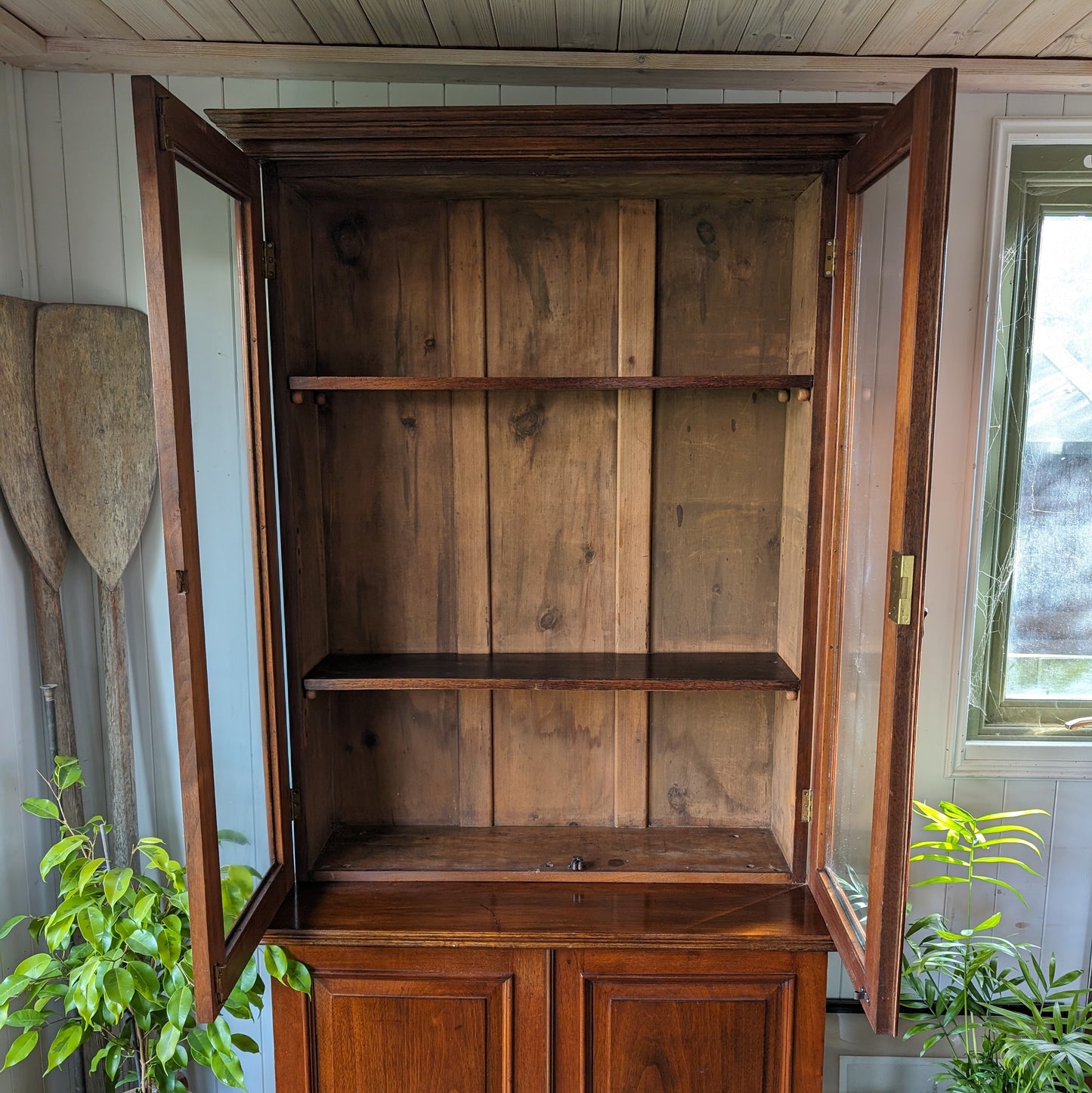 Antique Glazed Bookcase