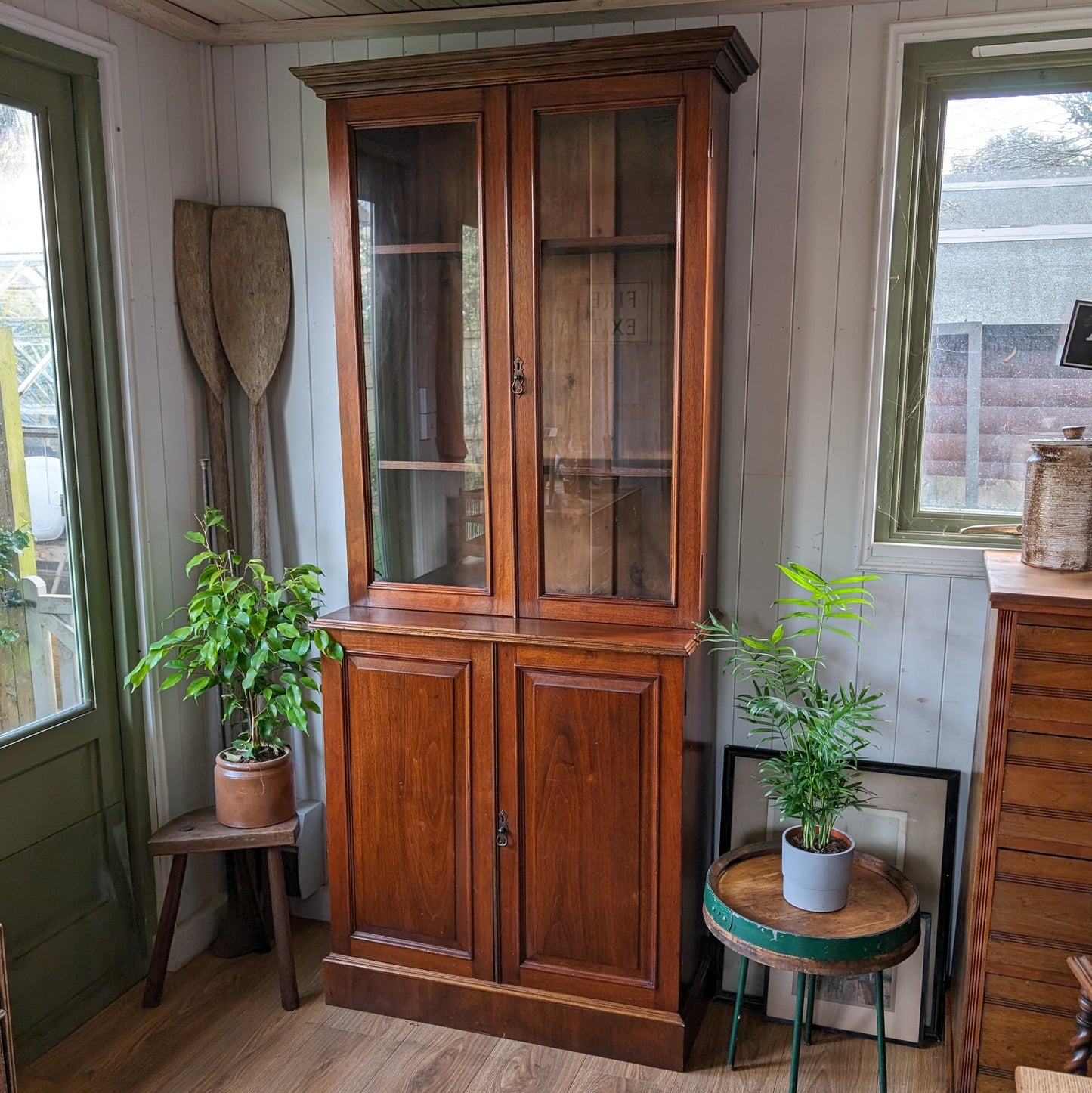 Antique Glazed Bookcase