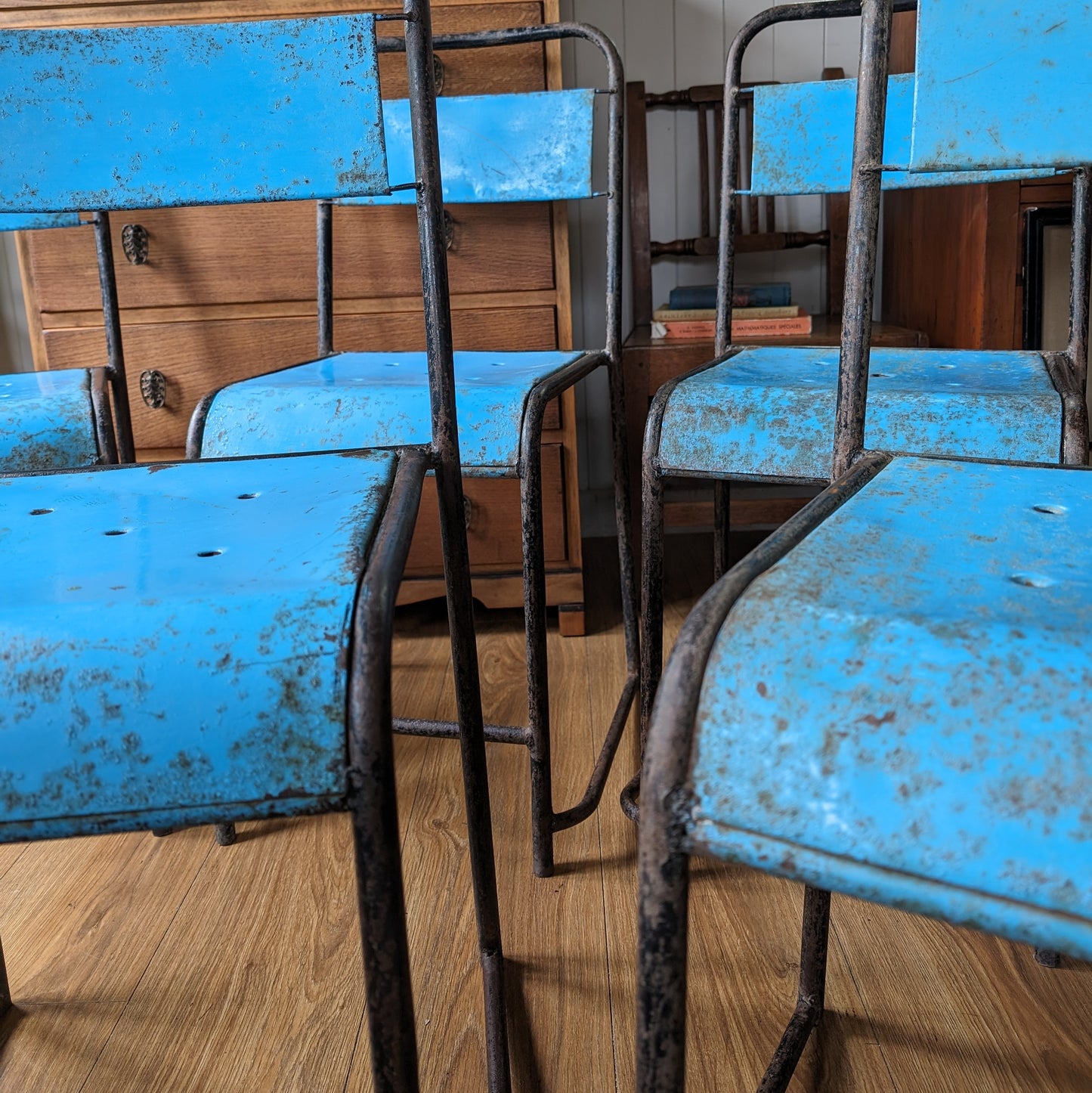 Vintage Industrial Stacking Chairs
