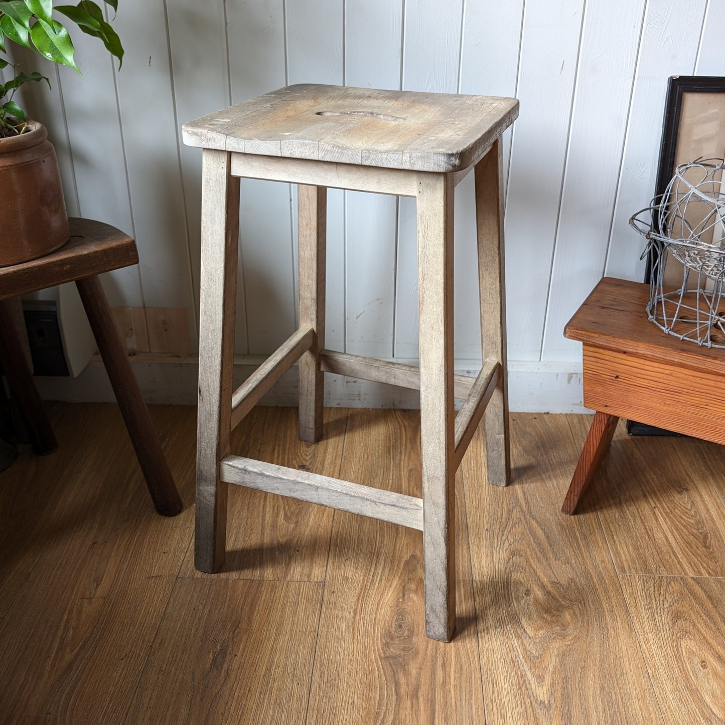 Rustic School Stool