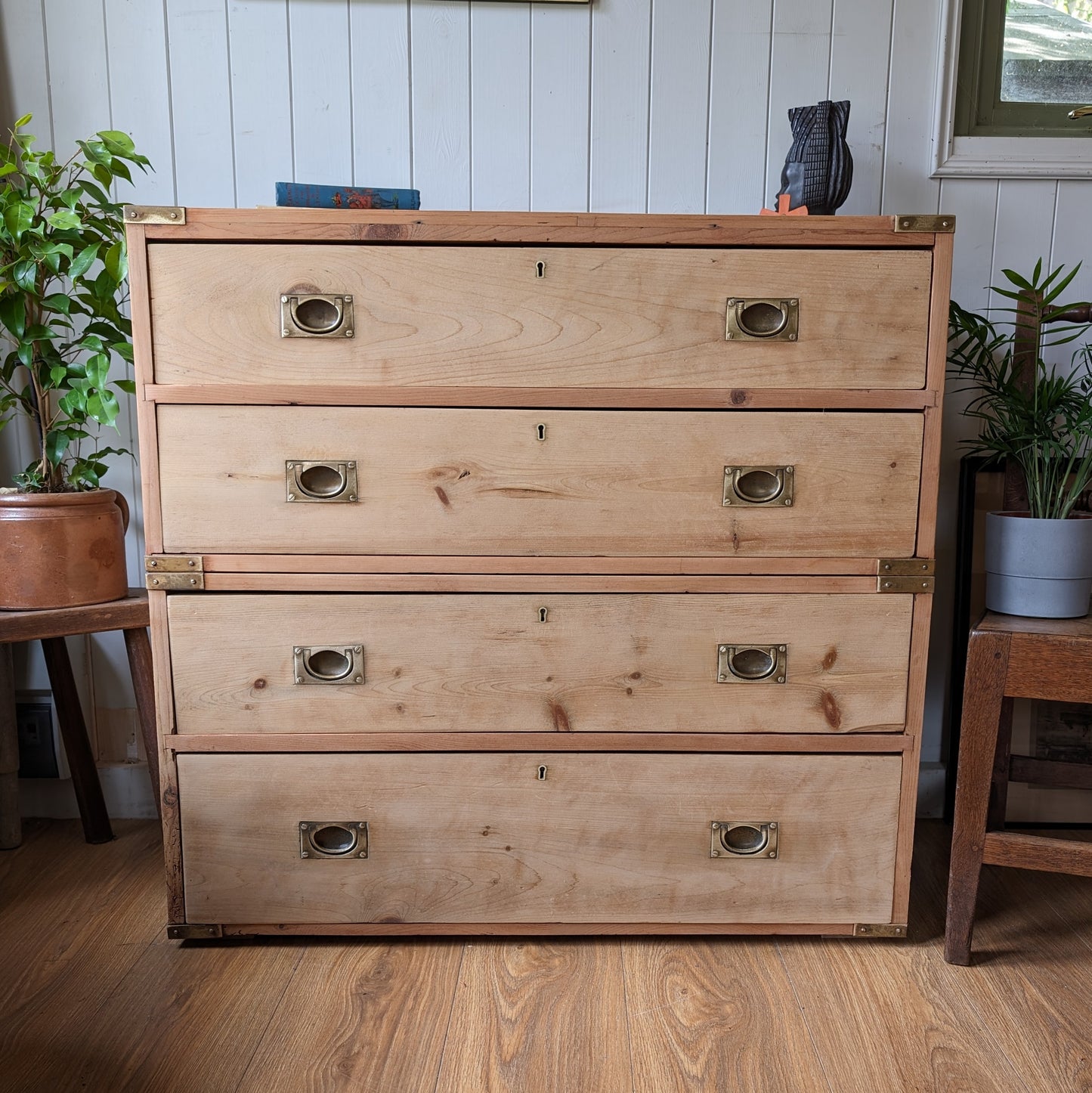 Antique Campaign Chest of Drawers