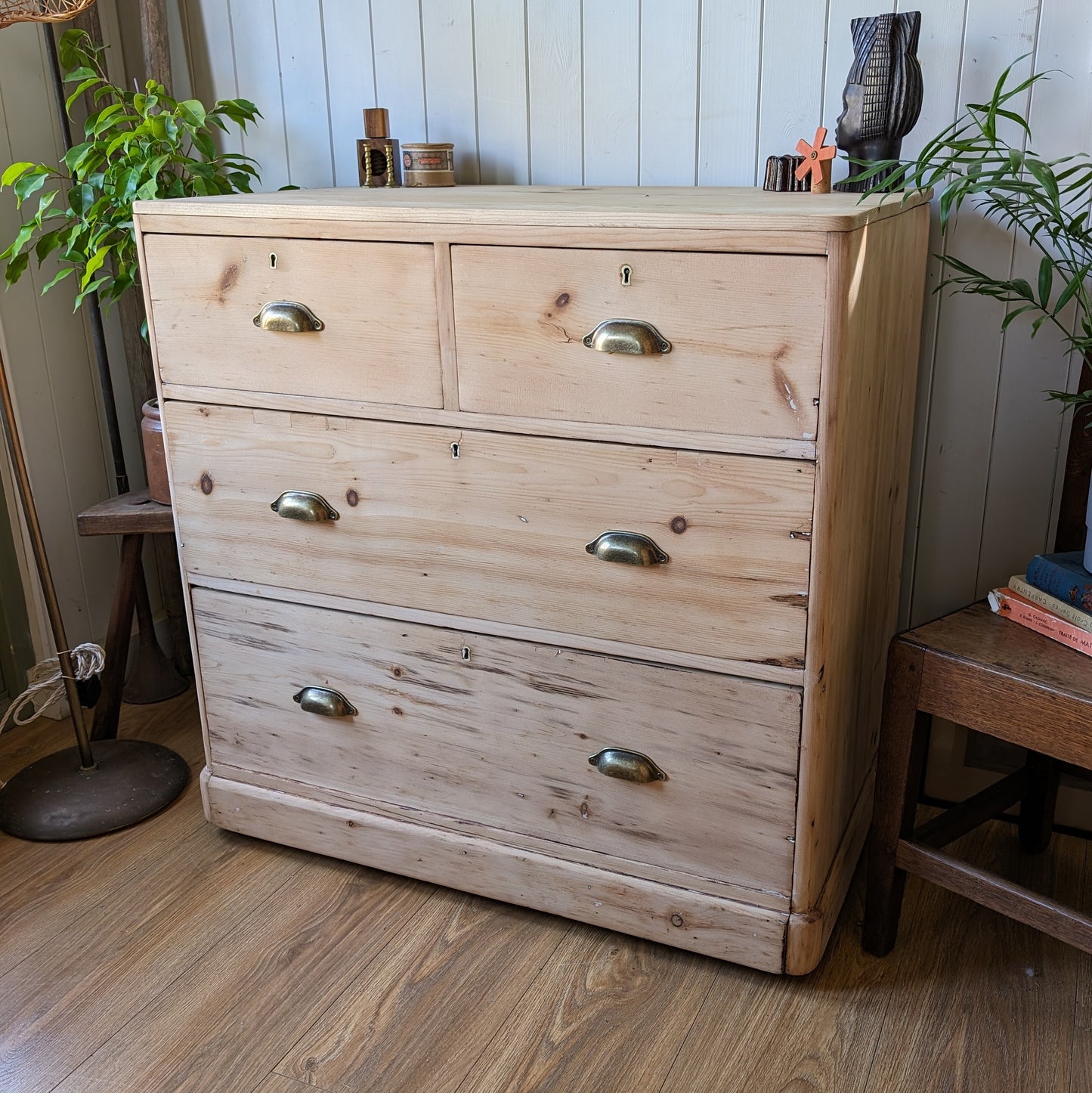 Bleached Victorian Pine Chest of Drawers