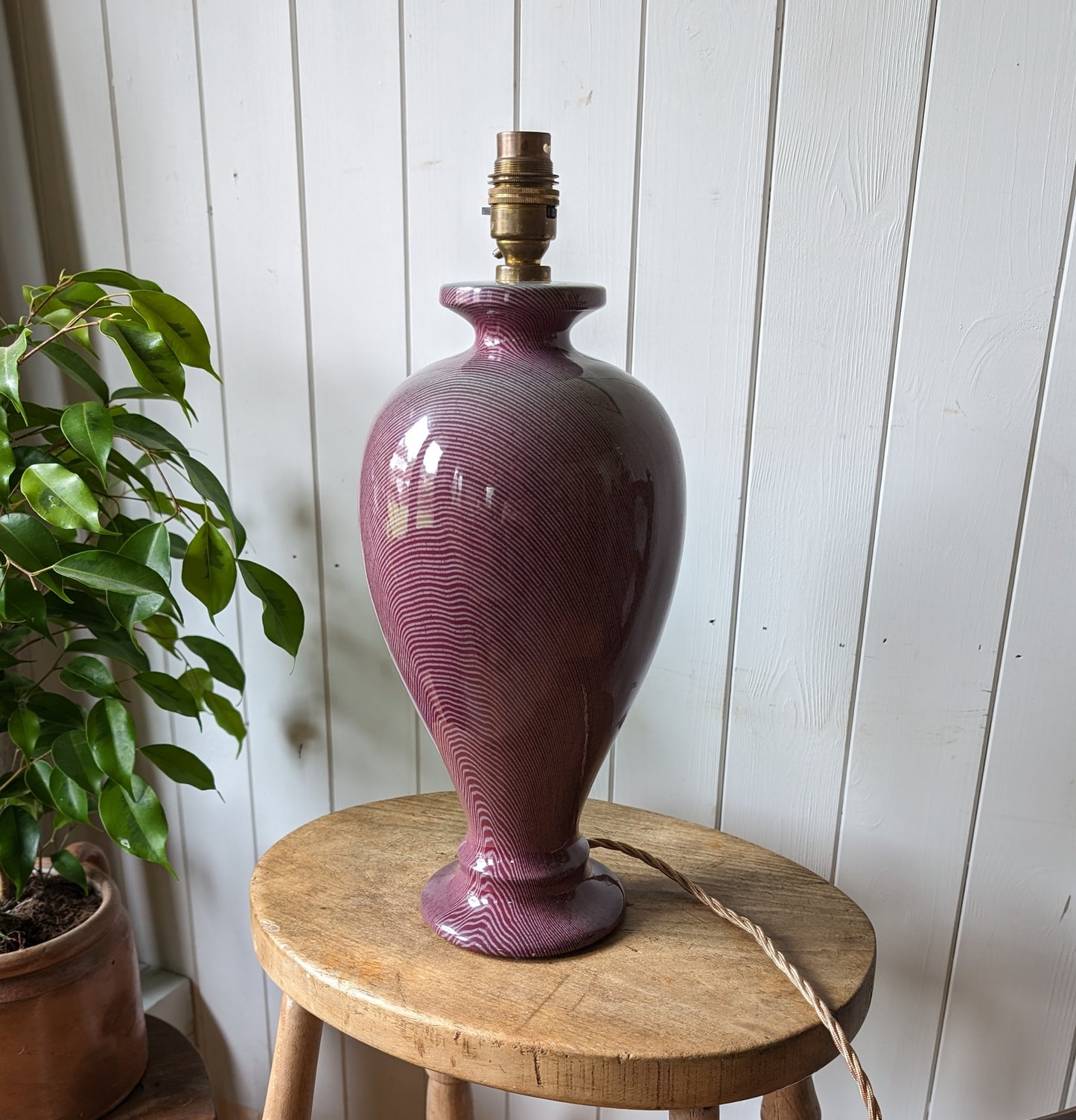 1980s Two Tone Table Lamp