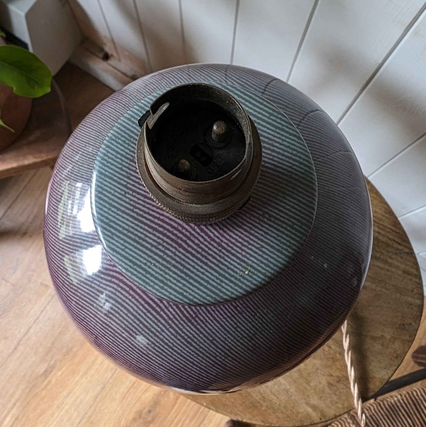 1980s Two Tone Table Lamp