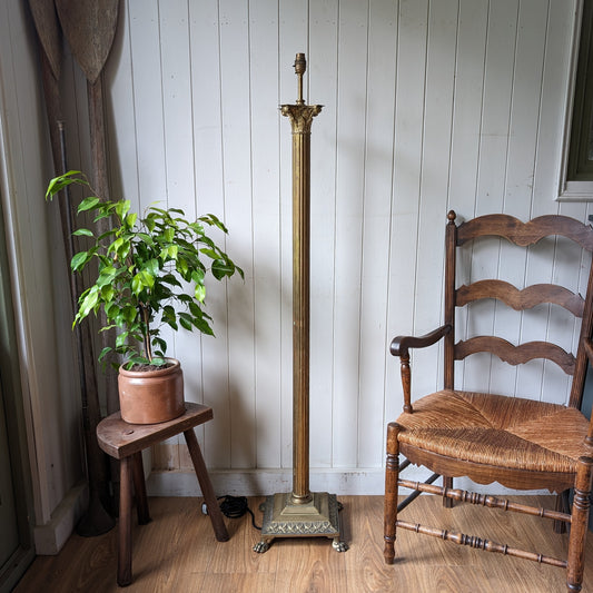 Antique Brass Corinthian Floor Lamp
