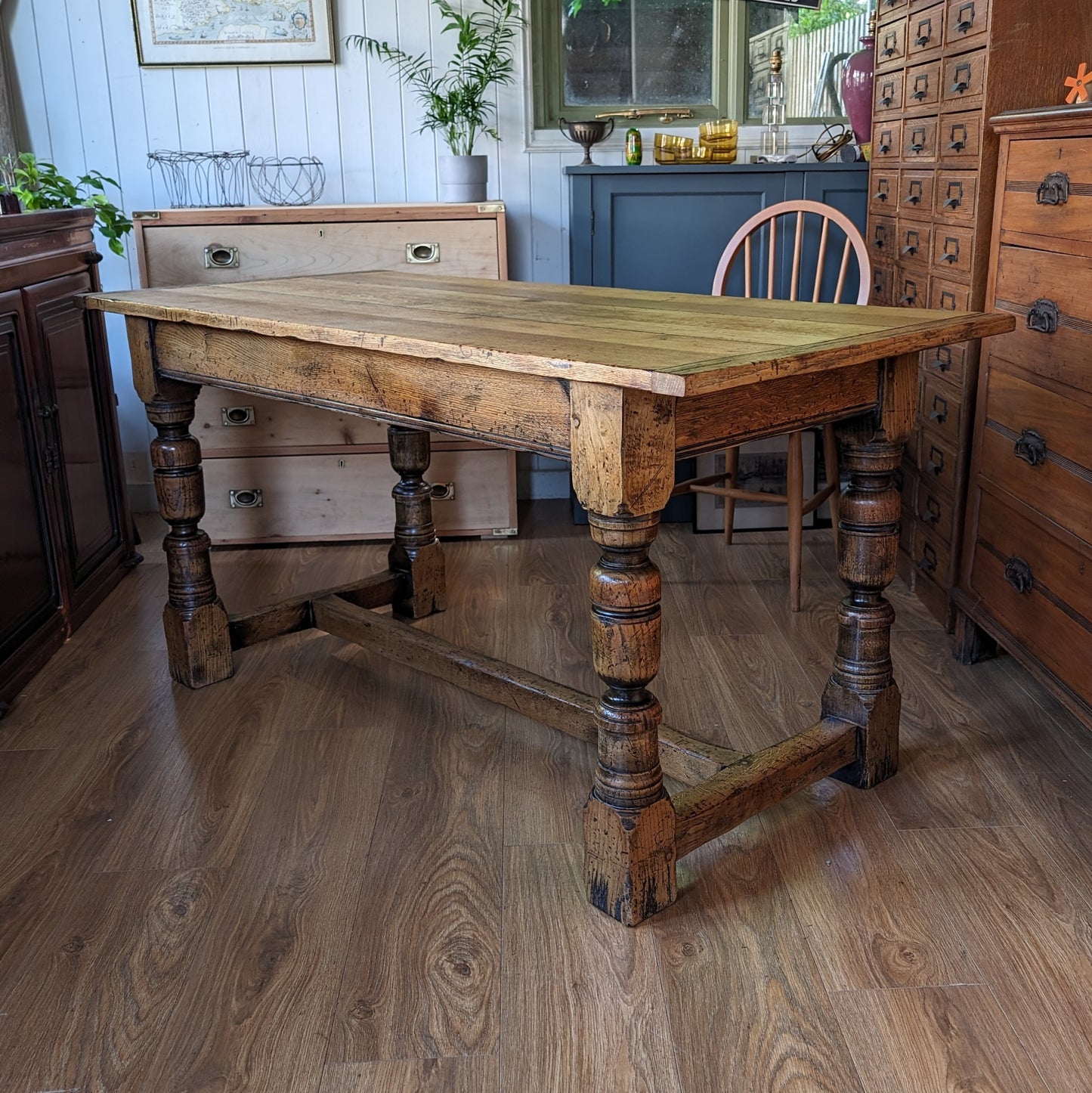 Antique Oak Refectory Table
