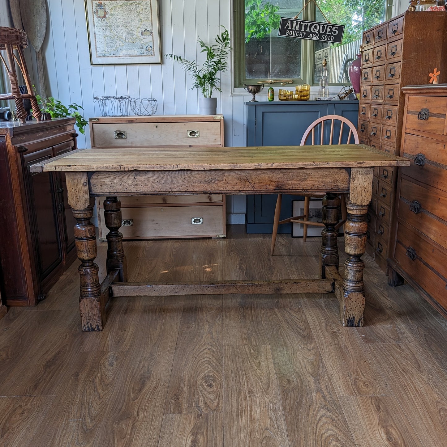 Antique Oak Refectory Table